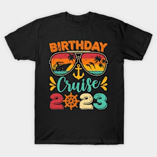 Vintage Birthday Cruise 2023 Birthday Party T-Shirt